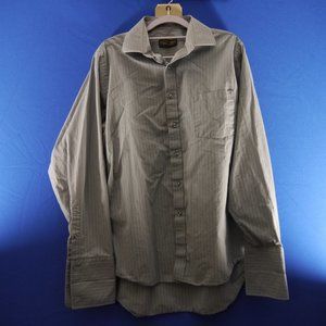 Donald J. Trump Long Sleeve Gray Dress Shirt Size 16 34/35